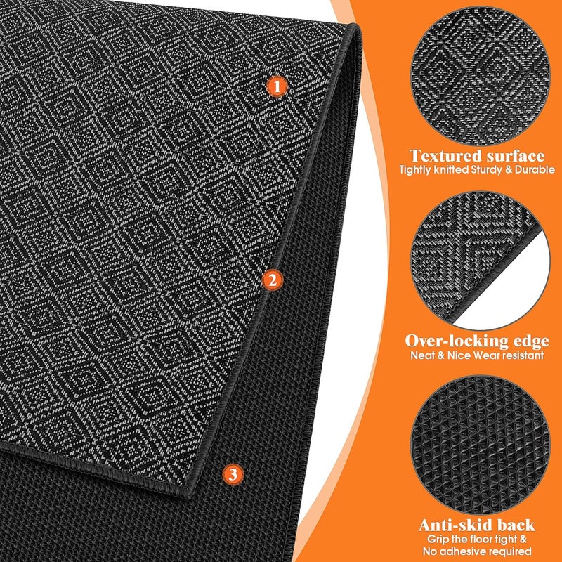KMAT Office Chair Mat, 36x48in Heavy Duty Hardwood/Tile Floor Protector, Floor Mat Computer Desk Mat for Rolling Chairs, Work, Study, Office, Black - Image 3